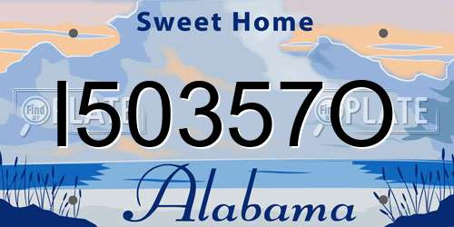 I50357O Alabama License Plate