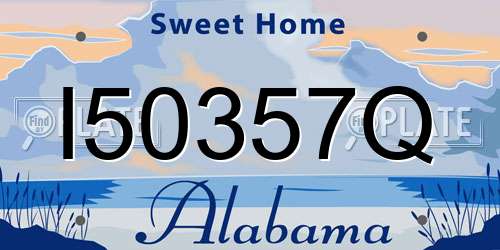 I50357Q Alabama License Plate