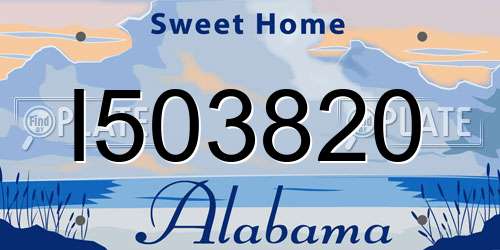 I503820 Alabama License Plate