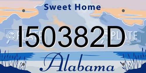 I50382D Alabama License Plate