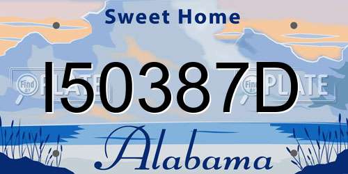 I50387D Alabama License Plate