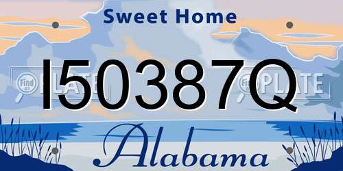 I50387Q Alabama License Plate