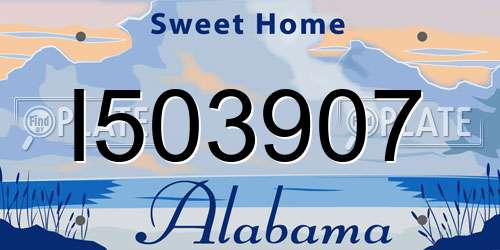 I503907 Alabama License Plate