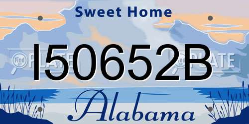 I50652B Alabama License Plate