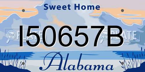 I50657B Alabama License Plate