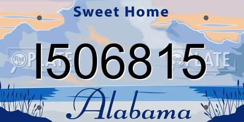 I506815 Alabama License Plate