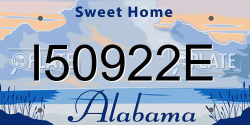 I50922E Alabama License Plate
