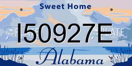 I50927E Alabama License Plate