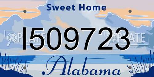 I509723 Alabama License Plate