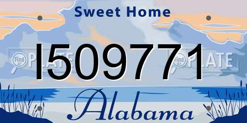 I509771 Alabama License Plate