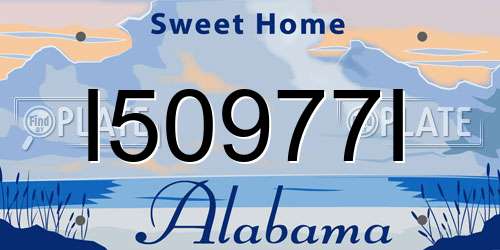 I50977I Alabama License Plate