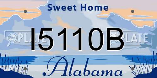 I5110B Alabama License Plate