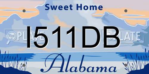 I511DB Alabama License Plate