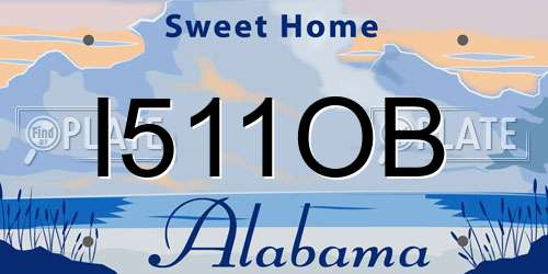 I511OB Alabama License Plate