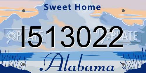 I513022 Alabama License Plate