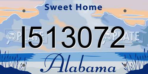I513072 Alabama License Plate