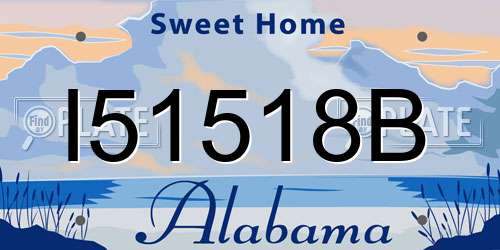 I51518B Alabama License Plate