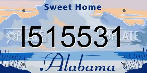 I515531 Alabama License Plate