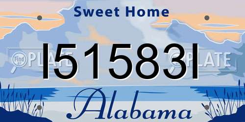 I51583I Alabama License Plate