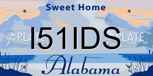 I51IDS Alabama License Plate