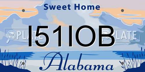I51IOB Alabama License Plate