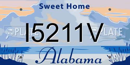 I5211V Alabama License Plate