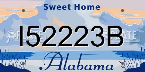 I52223B Alabama License Plate