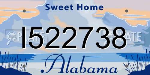 I522738 Alabama License Plate