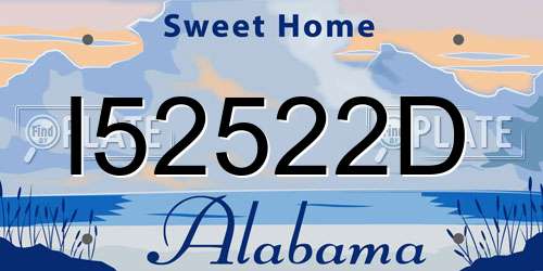 I52522D Alabama License Plate