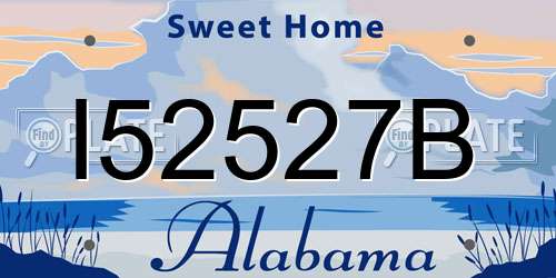 I52527B Alabama License Plate