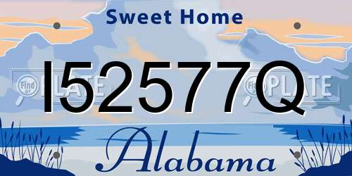 I52577Q Alabama License Plate