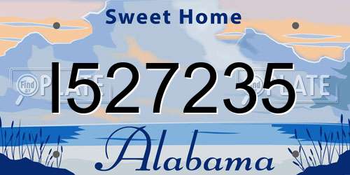 I527235 Alabama License Plate