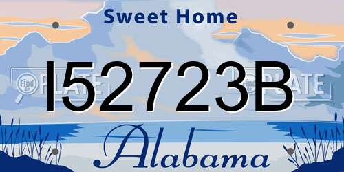 I52723B Alabama License Plate