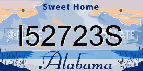 I52723S Alabama License Plate