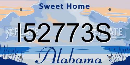 I52773S Alabama License Plate