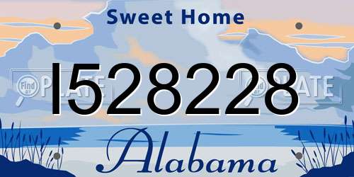 I528228 Alabama License Plate