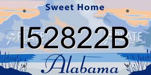 I52822B Alabama License Plate