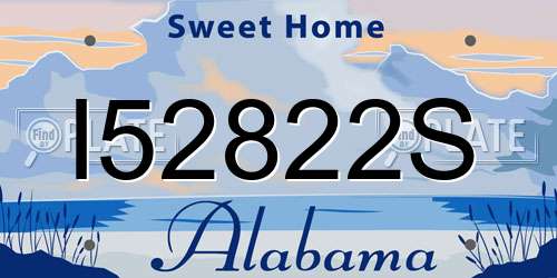 I52822S Alabama License Plate