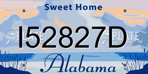 I52827D Alabama License Plate