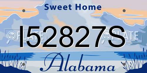 I52827S Alabama License Plate
