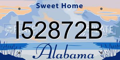 I52872B Alabama License Plate