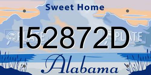I52872D Alabama License Plate