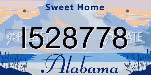 I528778 Alabama License Plate