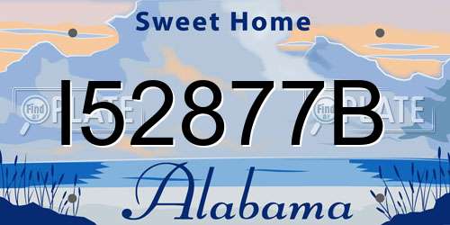 I52877B Alabama License Plate