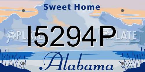 I5294P Alabama License Plate