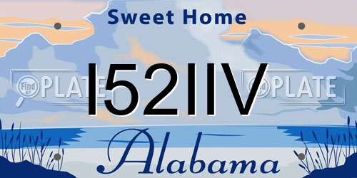 I52IIV Alabama License Plate