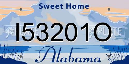 I53201O Alabama License Plate