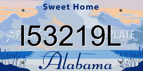 I53219L Alabama License Plate