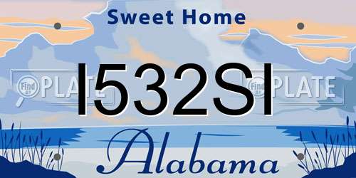I532SI Alabama License Plate