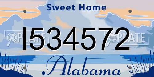 I534572 Alabama License Plate